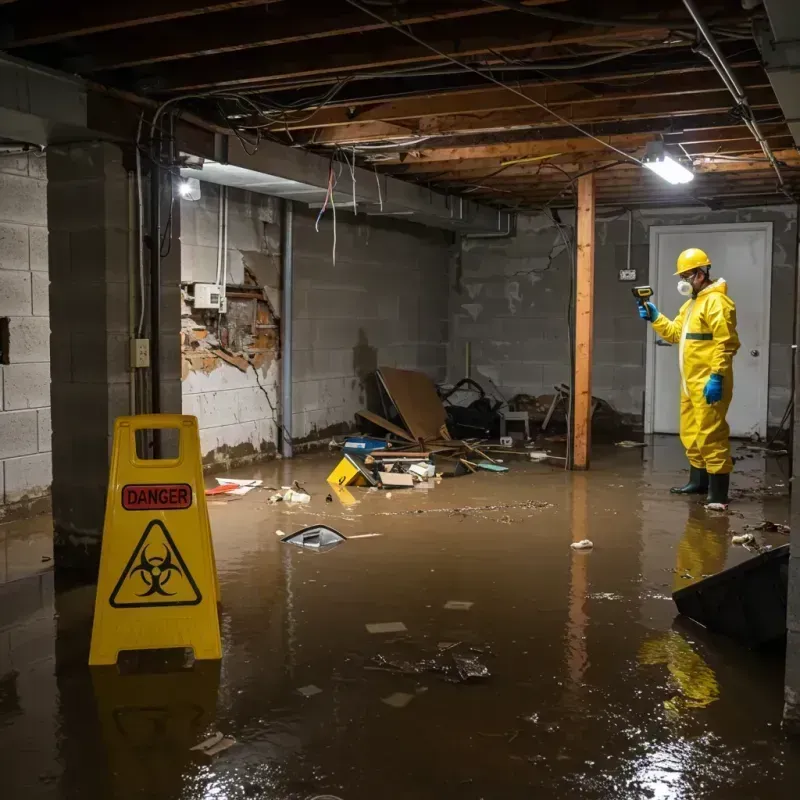 Flooded Basement Electrical Hazard in Forrest City, AR Property